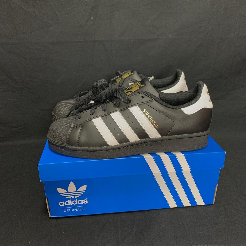 Adidas Superstar J - B 23642 Black-White Sise: 6.5